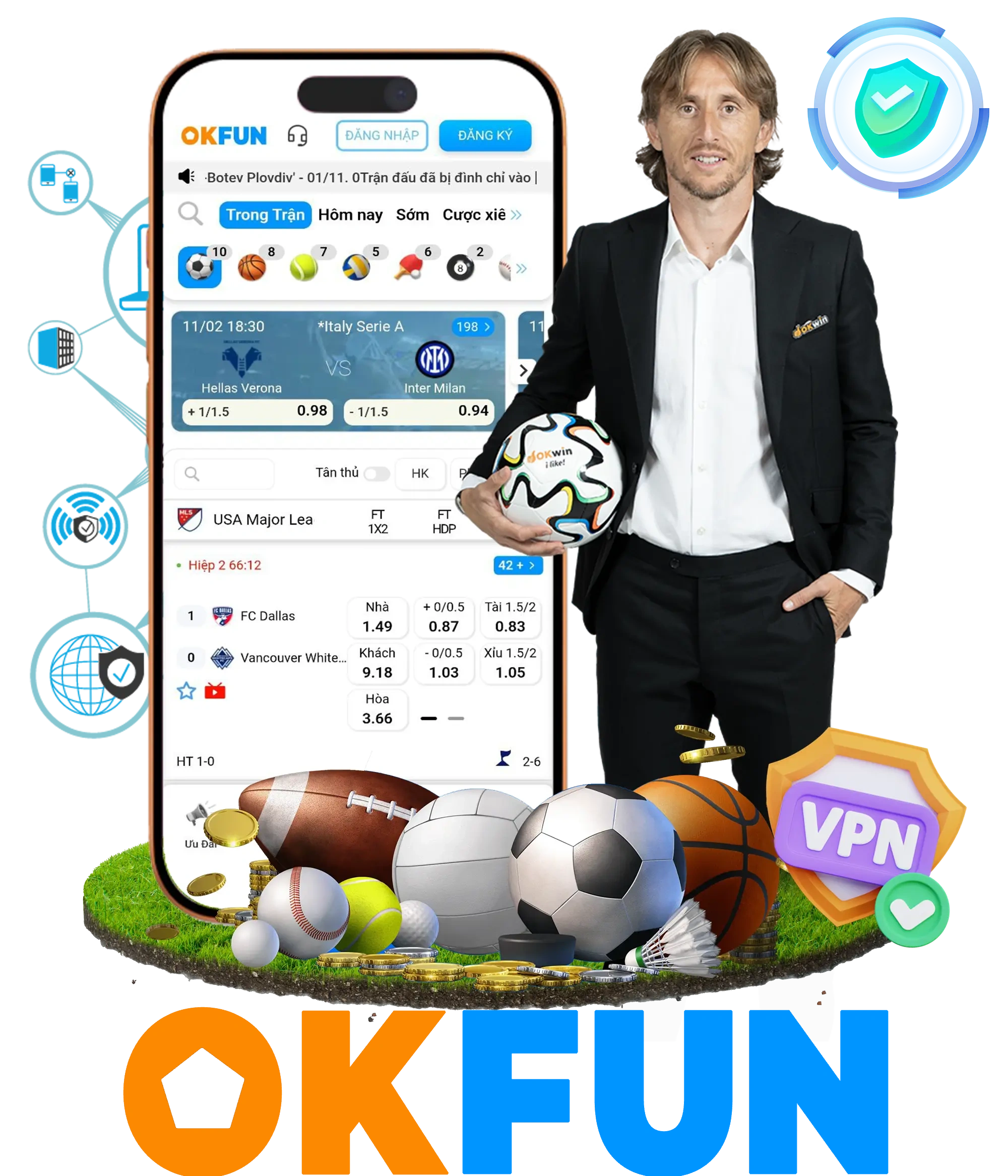 Dịch vụ Okfun trên điện thoại và máy tính
